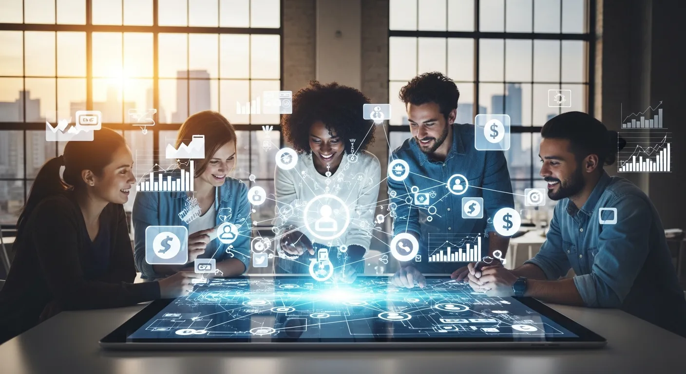 Step-by-step infographic of an influencer marketing strategy, including goal setting, audience research, and campaign execution