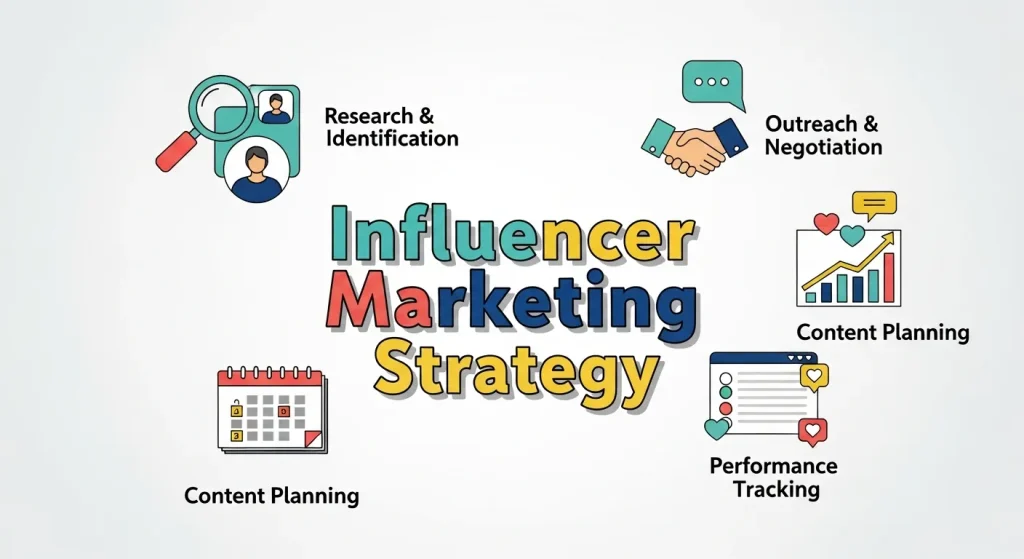 This comprehensive guide details how to build a successful influencer marketing strategy. It covers defining goals, identifying target audiences, vetting influencers, and measuring ROI. Learn actionable steps to launch campaigns that drive brand awareness, engagement, and sustainable revenue growth. Influencer marketing is no longer just an experimental line item in a marketing budget; it is a fundamental pillar of modern digital communication. It is a data-backed methodology to unlock meaningful connections with your target audience and rapidly expand your brand’s reach in an increasingly fragmented media landscape. At the heart of every winning campaign lies a carefully structured influencer marketing strategy. Without a roadmap, you run the risk of blending into the digital noise, making costly mistakes, or simply failing to realize the full potential of your marketing efforts. In today’s competitive digital world, an influencer marketing strategy bridges the gap between brands and communities. Consumers are tired of polished corporate messaging. They crave authenticity. Instead of just placing a product in front of millions via a banner ad, influencer marketing allows you to cultivate trust and advocacy that drive sustainable growth. This comprehensive guide provides an actionable, deep-dive playbook to help you design, execute, and optimize a powerful influencer marketing strategy—regardless of whether you’re a beginner launching your first collaboration or a CMO refining a mature program. What is Influencer Marketing and Why Does It Matter? At its core, influencer marketing is a collaborative partnership between a business and an individual who has cultivated a dedicated following in a specific niche. It is the modern evolution of "word-of-mouth" marketing, scaled up through social media platforms. By leveraging the connection influencers have with their audience, brands can share stories, product news, and value propositions in a way that feels authentic—not forced. This makes influencer marketing strategy a more efficient route than traditional advertising because audiences trust friends, peers, or favorite creators significantly more than they trust branded advertisements. The Psychology of Trust Why does this work so effectively? It relies on the psychological principle of Social Proof. When an individual we admire or relate to endorses a product, our brain uses that endorsement as a shortcut for decision-making. We assume the product is high-quality because someone we trust says it is. A successful influencer marketing strategy is grounded in aligning your message with influencers whose values and audience fit your brand. When you work with creators who genuinely resonate with your target customers, you’re using the power of advocacy, not just amplification. You aren't just buying eyeballs; you are borrowing trust. Understanding Influencer Tiers and How to Use Them Every robust influencer marketing strategy starts with knowing the landscape. Not all influencers are created equal, and raw follower count is often the least important metric when determining fit. Influencers come in various “tiers,” each with unique strengths, price points, and ideal scenarios for partnership. Here is a detailed breakdown to help you decide which tier belongs in your strategy: 1. Nano-Influencers (1,000–10,000 Followers) These are the "girl/guy next door" creators. They might not view themselves as professional influencers, but their voice carries immense weight within their immediate circle. Best for: Hyper-local campaigns, niche products, user-generated content (UGC) creation, and seeding programs. The Advantage: They have the highest engagement rates (often 8%+) and are perceived as relatable peers. Their recommendations feel like advice from a close friend. Strategic Fit: Influencer marketing strategies that focus here can drive impressive loyalty and conversion with small, dedicated audiences. They are also cost-effective, often accepting product gifting in lieu of high fees. 2. Micro-Influencers (10,000–100,000 Followers) Micro-influencers are the sweet spot for many brands. They have moved beyond their personal network and have established themselves as authorities in specific categories. Best for: Specific subject-based communities (health, finance, travel, parenting, pet care) where expertise is valued. The Advantage: They offer a balance of reach and high engagement. Their audiences are large enough to generate significant traffic but small enough that the creator still interacts with comments. Strategic Fit: If you need deep storytelling or product education, this is your tier. For a deep dive, read this micro-influencer marketing guide to understand how to leverage their high-intent audiences. 3. Macro-Influencers (100,000–1M Followers) These are professional content creators. They have likely made content creation their full-time job. They offer high-quality production value and broad reach. Best for: National campaigns, major product launches, increasing brand visibility, and reaching broader demographics. The Advantage: They bring mainstream appeal and act as trendsetters. A single post can generate thousands of hits to your website overnight. Strategic Fit: Use macro-influencers when you have a polished funnel and need volume. However, be prepared for lower engagement rates compared to micro-influencers, as the audience is less intimate. 4. Mega-Influencers (1M+ Followers) These are celebrities, reality TV stars, or internet personalities with mass-market appeal. Best for: Top-of-funnel brand awareness, repositioning a brand image, or sparking nationwide conversation. The Advantage: Instant credibility and massive reach. Strategic Fit: Mega-influencers are expensive and their audiences are broad (less niche-focused), making laser-targeted messaging harder. They are great for FMCG (Fast-Moving Consumer Goods) or lifestyle brands that appeal to everyone. Niche Markets If you are entering unique markets (like crypto, NFTs, or highly technical B2B sectors), your influencer marketing strategy will benefit from sector-specific resources. General lifestyle creators won't work here. Here’s a top NFT launch guide for those specifically operating in web3, where community trust is the only currency that matters. Knowing the right tier for your influencer marketing strategy not only ensures better alignment but helps you budget effectively and set realistic expectations for results. Why Does a Formal Influencer Marketing Strategy Work? Many brands make the mistake of "spraying and praying"—sending free products to random Instagrammers and hoping for sales. Jumping into collaborations without a solid influencer marketing strategy leads to vague outcomes, overspending, and missed opportunities. With a documented plan, you ensure proper audience targeting, strategic messaging, and measurable growth. Major Benefits of a Strategic Approach: Pinpoint Audience Reach: Traditional ads often waste budget on people who aren't interested. Influencers deliver your brand where it matters most—into conversations their followers already trust. You can target by incredibly specific interests (e.g., "vegan gluten-free bakers" or "minimalist desk setup enthusiasts"). Content Asset Generation: Influencers are content creation machines. A strategy allows you to negotiate usage rights, meaning you can repurpose their high-quality photos and videos for your own ads, emails, and website. Authenticity-Driven Impact: Recommendations feel like personal referrals, not commercials, bridging the gap between skepticism and belief. This authenticity combats "ad blindness." SEO Benefits: While social links are usually "no-follow," the buzz generated leads to branded searches, organic mentions on blogs, and increased site traffic, which signals authority to Google. Trackable Results: Unlike a billboard, digital influencer marketing is measurable. You can see which creators, content, and channels deliver best on investment, continually optimizing as you go. For campaigns requiring international scope or deep market knowledge, experts can streamline this process—review best influencer marketing services in the UK to see partnership options if you are targeting that specific region. Building a High-Impact Influencer Marketing Strategy: Step-by-Step A top-performing influencer marketing strategy boils down to a clear, repeatable process. Let’s consolidate that process into a detailed section with all essential steps, tips, and best practices. 1. Set Clear, Measurable Goals A good influencer marketing strategy begins by identifying exactly what you want to accomplish. "Getting famous" is not a goal. You need business objectives. Are you looking for raw brand awareness? Website traffic? Email signups? Direct product sales? Pick one or two core objectives per campaign. Trying to do everything at once often results in achieving nothing. Use the SMART Framework: Specific: “Grow Instagram followers by 5,000 in Q1 through creator giveaways.” Measurable: Attach numbers and deadlines to every goal. Achievable: Match ambitions with your budget, brand stage, and vertical. Relevant: Tie goals directly to ROI or business growth. Time-bound: Set timelines, not open-ended wishes. Goal Matching Table: Objective Example KPI Metric Tracking Tool Awareness Impressions, Reach, CPM Platform Analytics, Native Insights Engagement Likes, Comments, Shares, Saves Analytics/Manual Count Traffic Clicks, Referral Visits, CTR URL UTMs / Google Analytics Conversions Purchases, Sign-ups, Redemptions Shopify, CRM, Affiliate Dashboards Content Number of assets created Cloud Storage / DAM Sentiment Comment Tone, Brand Mentions Brandwatch / Sprout Social 2. Get to Know Your Audience—Deeply Your influencer marketing strategy must start with understanding who you’re targeting—not just broad demographics, but motivators, challenges, and preferred content formats. Map audience personas by: Demographics: Age bracket, gender, location, language, income level. Psychographics: Interests (e.g., fitness, tech, sustainable fashion), values, and pain points. Purchasing behaviors: Are they impulse buyers? Do they research heavily? Do they care about price or quality? Preferred platforms: Where do they hang out? (Gen Z might be on TikTok; professionals are on LinkedIn; gamers are on Twitch/YouTube). Example: A luxury skincare brand might define its key audience as women aged 28-45, urban-based, high income, interested in "clean beauty," and active on Instagram and YouTube for tutorials. 3. Find the Right Influencers This is the linchpin of your influencer marketing strategy. Finding the "right" person is harder than finding a famous person. You need the "Three R's": Relevance, Reach, and Resonance. Methods of Search: Manual Research: Searching hashtags (#sustainableliving, #techreview), looking at who your competitors work with, and browsing "Suggested Users." This is free but time-consuming. Databases & Platforms: Software that allows you to filter millions of accounts by criteria. Agencies: Hiring a team to do the scouting for you. Vetting Essentials (The Human Check): Never rely solely on numbers. You must vet the content. Authenticity: Are their partnerships genuine, or does their feed feel like a teleshopping channel? If every post is an #ad, their audience is likely tuned out. Demographic Alignment: Does their follower base overlap with your core market? (A US brand shouldn't hire an influencer whose audience is 90% based in Brazil, unless they ship there). Engagement Rate: Aim for 2-8% on posts. High follower counts with 0 comments usually indicate bought followers (bots). Content Quality: Is their photography/videography style a fit for your brand tone? Reputation: Google their name for negative press or past scandals. Tip: For detailed steps on how to vet effectively, see this influencer selection tips guide. 4. Craft an Unmistakable Campaign Brief A detailed, clear campaign brief is at the heart of every successful influencer marketing strategy. This document prevents misunderstandings and ensures the content delivered matches your vision. Core Components of a Great Brief: Brand Overview: Who are you and what is your ethos? Goal Recap: Remind the creator of the objective (e.g., "Drive traffic to our summer sale"). Deliverables: Be specific. "1 Instagram Reel (30-60 sec) + 3 Instagram Stories with link sticker." Key Messages: What must be said? (e.g., "Mention that it is cruelty-free"). Creative Guidelines: What is the mood? (Fun, serious, educational?). Include a "Do Not" list (e.g., "Do not mention competitors"). Mandatories: Must-use hashtags, proper handles to tag, and legal disclaimers (e.g., #ad, #sponsored). Timeline: Draft due date, feedback turnaround, and final posting date. Compensation: Spell out payment terms clearly. Pricing and Deliverables by Tier: Influencer Tier Est. Cost (Per Post) Key Deliverables Best Use Case Nano (1K-10K) $50-$250 / Gifted 1–2 Stories, 1 Post Reviews, testimonials, seeding Micro (10K-100K) $250–$1,500 + comm. Reel + Post/Stories Education, engagement, conversions Macro (100K-1M) $2,000-$15,000 Video, Blog + Posts Mass awareness, launches Mega (1M+) $10,000+ / Custom Multi-channel content Brand repositioning, national scale 5. Plan, Launch, and Enable Creativity The most successful influencer marketing strategy gives partners boundaries but empowers them to “own” the conversation. The Control vs. Creativity Balance: If you dictate every word the influencer says, the content will perform poorly. Their audience follows them for their voice, not yours. Provide the key selling points, but let them wrap it in their own storytelling style. Launch Checklist: Outreach: Send personalized emails. Do not copy-paste generic templates. Mention a specific post of theirs you liked. Contracts: Always have a signed agreement covering usage rights (can you use the video in ads?), exclusivity (can they work with competitors?), and payment terms. Product Shipping: Ensure the product arrives beautifully packaged. The unboxing experience IS part of the content. Approval Process: Review drafts for factual accuracy, but avoid nitpicking artistic choices unless they violate the brief. For the latest in influencer matchmaking and managed campaigns, see these UK influencer marketing agencies if you need external support. 6. Measure What Matters for Constant Improvement Your influencer marketing strategy should be dynamic—success comes from learning fast and iterating. Rigorously measure after each campaign. Key Metrics to Watch: Reach/Impressions: How many people saw it? Engagement Rate: (Likes + Comments + Shares) / Total Followers. Click-Through Rate (CTR): How many people took action? Conversions: Track this using unique discount codes (e.g., SARAH20) or UTM tracking links. Cost Per Acquisition (CPA): Total Spend / Number of Sales. ROI: [(Revenue – Spend) / Spend x 100%]. Sentiment Analysis: Read the comments. Are people excited? Confused? Angry? Post-Campaign Review: Did the influencer meet deadlines? Was communication easy? Did the content perform well? If yes, move them to the "Long-Term" pile. 7. Focus on Long-Term Partnerships An influencer marketing strategy works best when you transition top-performing creators to long-term brand ambassadors. Why Long-Term Wins: Trust Compounds: When an audience sees a creator use a product repeatedly over months, skepticism vanishes. It shows genuine loyalty. Efficiency: You skip the briefing/negotiating phase. The creator already knows your brand. Better Rates: Creators often offer "bundle deals" for 6-month or 12-month contracts. Build trust with regular communication, prompt payment, exclusive perks, and public recognition. Over time, strong creator ties mean your campaigns become more authentic, scalable, and effective. Platform-Specific Strategies Your influencer marketing strategy must adapt to the nuances of each social platform. What works on TikTok will fail on LinkedIn. Instagram Format: Reels, Stories, Static Posts. Strategy: Instagram is the home of aesthetics and lifestyle. It is excellent for beauty, fashion, travel, and food. Use Stories for direct links to purchase and Reels for reach. Key Feature: "Collab" posts allow the content to live on both the influencer's and the brand's profile, doubling visibility. TikTok Format: Short-form, raw video. Strategy: TikTok is about entertainment and trends, not polished perfection. It drives virality. Works exceptionally well for gadgets, cleaning products, and impulse buys. Key Feature: Spark Ads allow you to boost an influencer's organic post as an ad, which typically outperforms standard creative. YouTube Format: Long-form video. Strategy: Deep dives, tutorials, reviews, and vlogs. This is the best platform for complex products that need explanation (software, tech hardware, financial services). Key Feature: Links in descriptions have a long shelf life. A YouTube video can drive sales for years, unlike an Instagram Story which vanishes in 24 hours. LinkedIn Format: Text posts, PDFs, professional video. Strategy: B2B influence. Thought leaders, CEOs, and industry experts. Great for SaaS tools, consultancy services, and enterprise solutions. Key Feature: High organic reach for text-based storytelling. 5 Common Mistakes in Influencer Marketing Strategy Even seasoned marketers stumble. Avoid these pitfalls: Ignoring Disclosure Rules: Failing to use #ad or #sponsored can land you in legal trouble with the FTC (USA) or ASA (UK). Transparency is non-negotiable. Focusing Only on Follower Count: A creator with 1 million followers and 0.1% engagement is worthless compared to a creator with 20k followers and 10% engagement. Micromanaging Creativity: Treating influencers like actors in a commercial kills authenticity. One-Off Transactions: Treating influencers like vending machines rather than partners. Relationships drive results. No Clear CTA: If you don't tell the audience what to do (e.g., "Click the link in bio"), they won't do it. Future Trends in Influencer Marketing The landscape is shifting. To future-proof your influencer marketing strategy, keep an eye on these trends: AI Influencers: Virtual influencers (CGI characters) are gaining popularity. They offer total brand control but lack human connection. Live Shopping: Livestreams where influencers demonstrate products that viewers can buy in real-time. Massive in Asia, growing in the West. Employee Advocacy: Turning your own team members into influencers for your brand (especially in B2B). Artificial Intelligence is playing a huge role in backend strategy. AI automates matching, predicts performance, tracks ROI, and enhances analytics and fraud detection. Learn more in this overview of how AI is transforming influencer marketing. Frequently Asked Questions (FAQs) 1. What is the single most important metric in an influencer marketing strategy? There is no "one size fits all" metric; it depends entirely on your goal. If you want awareness, track Reach and CPM. If you want community, track Engagement Rate (likes/comments). If you want sales, the only metric that matters is Conversions or ROI. Always align metrics to your specific objective before you start. 2. How much does it actually cost to launch an influencer marketing strategy? It is highly variable. You can start with $0 by using product gifting for nano-influencers. Paid campaigns can range from $50–$250 for a local nano-influencer post, up to five-figure sums ($10k-$50k+) for national macro/mega placements. Set a budget per campaign and target creators that match your financial goals. 3. How do I check if an influencer has fake followers? This is a critical step in your strategy. Check Engagement: Is it consistent? Or does one post have 5,000 likes and the next has 50? Read Comments: Are they generic emojis ("🔥🔥🔥") or actual sentences related to the content? Follower Spikes: Use tools to scan for sudden, unnatural spikes in follower growth, which indicate bought bots. Use platforms with built-in authenticity checks to avoid wasting budget on non-genuine audiences. 4. What’s the key benefit of using influencer marketing over other channels? It drives targeted and authentic interaction with real people—your ideal users—at scale. It bypasses ad blockers and reaches consumers in a "safe space" where they are already consuming content. Want more? Here’s a guide to influencer marketing benefits and best practices. 5. What’s the fastest way to find great influencers for my campaign? For speed, dedicated discovery tools are best. However, for quality on a budget, use hashtags and competitor analysis for manual research. Look at who is tagging your competitors or using hashtags relevant to your niche. Tools like these influencer outreach resources can streamline the process significantly. 6. Should influencers get total creative freedom? Not total, but substantial. You provide the "What" (key messages, product info), and they provide the "How" (creative execution). The best content comes from genuine storytelling, so trust their understanding of their audience, and results will improve. 7. How is AI changing the influencer marketing strategy game? AI is revolutionizing the industry by analyzing vast amounts of data to find the perfect creator match, predicting which content will perform best, and even identifying fraudulent accounts. It moves strategy from "gut feeling" to data science. 8. What’s the difference between an influencer and a brand ambassador? An influencer is usually engaged for a short-term campaign or a one-off post. A brand ambassador represents the brand over a long period (6 months+), often becoming the "face" of the brand. Ambassadors usually have deeper integration, exclusive discount codes, and provide ongoing advocacy. 9. Do I really need a contract for small influencer collaborations? Yes. Always. Clear contracts protect both parties. They outline expectations, timelines, payment details, usage rights (can you repost their photo?), and legal needs (such as FTC disclosures). Without a contract, you have no recourse if they take your money/product and vanish. 10. How soon will I see results from my influencer marketing strategy? Initial impressions and engagement show up fast—often within hours of the post going live. However, measurable sales, lead generation, and long-term loyalty often accrue across multiple campaigns. A single post rarely changes a business; a sustained strategy builds a brand. Conclusion Influencer marketing is not a fad; it is the present and future of brand storytelling. As digital privacy laws make traditional ad targeting harder, the human connection offered by creators becomes the most valuable asset a brand can leverage. By taking a strategic, relationship-focused approach, your influencer marketing strategy can transform your marketing outcomes. It allows you to enter new markets, build deep trust, and create a library of authentic content that resonates with consumers. The path to success lies in preparation. Invest in planning, pick the right partners who share your values, treat them with professional respect, and refine your process with every campaign. Start small, measure everything, and scale what works. With this guide, you are ready to grow your brand in a sustainable, authentic way—no matter your market or budget.