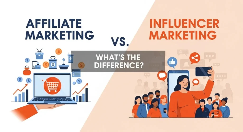 Chart showing mobile and marketplace advertising impact on affiliate revenue