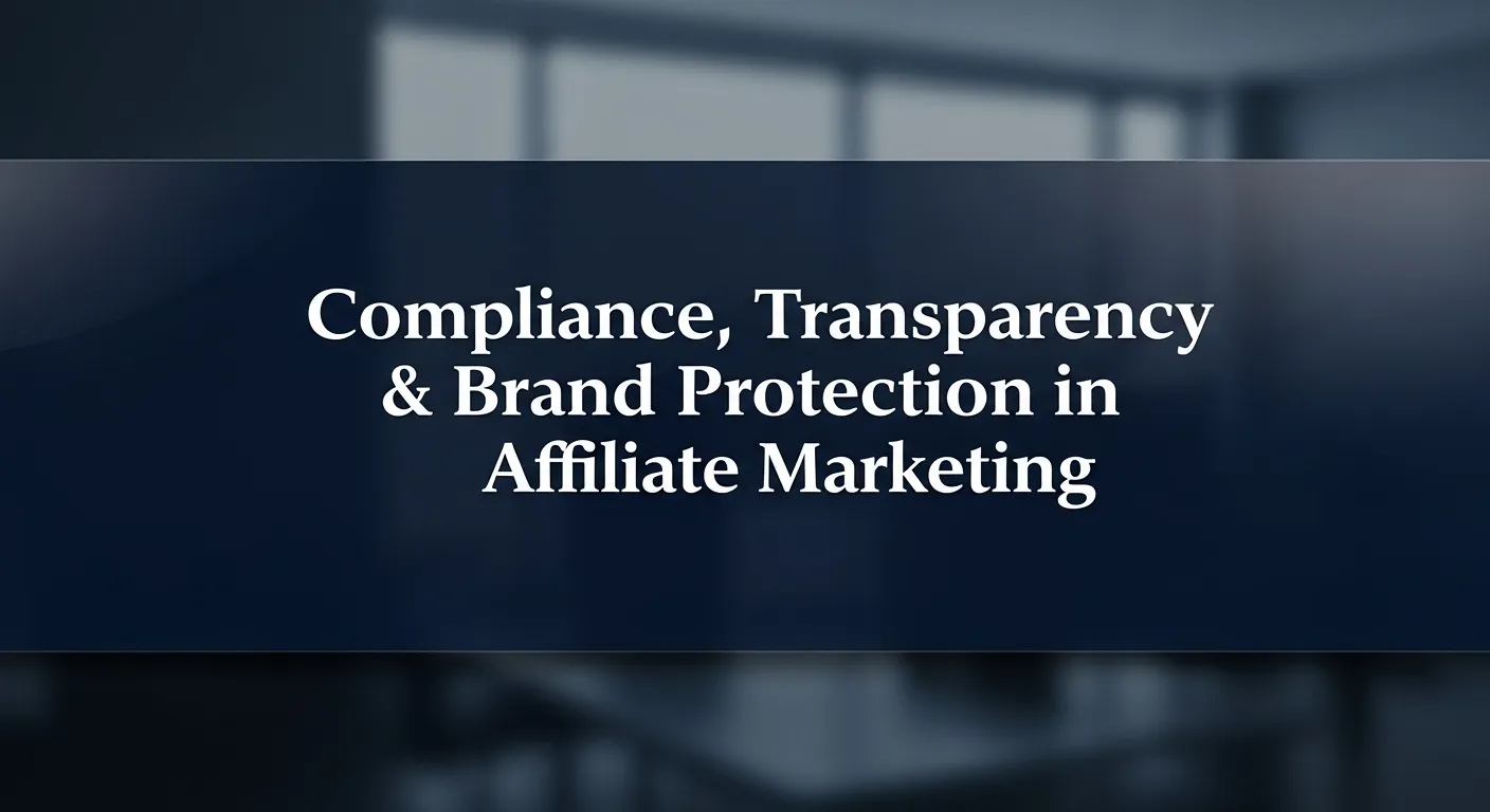 Affiliate marketing compliance guidelines and terms agreement
