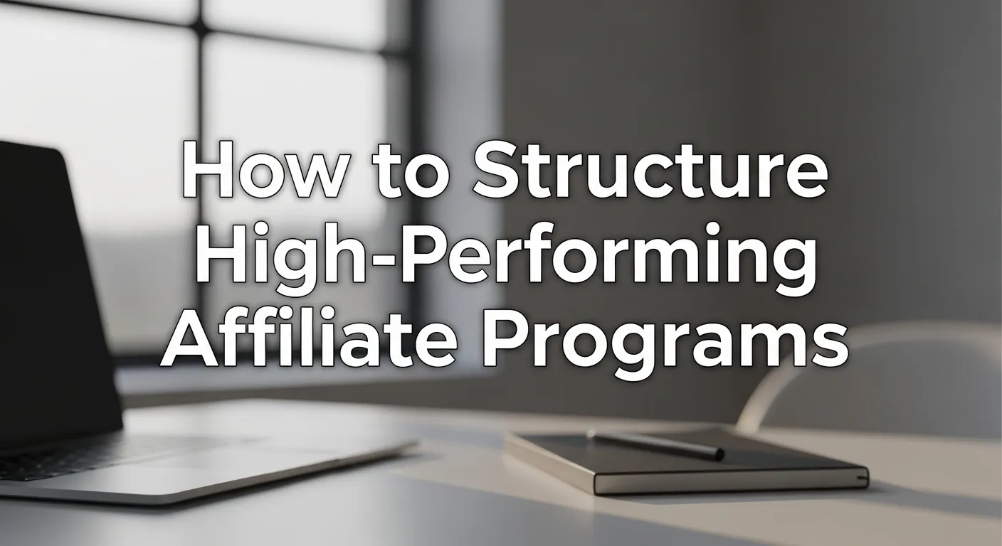 Affiliate program model showing commissions, tracking, and partner tiers