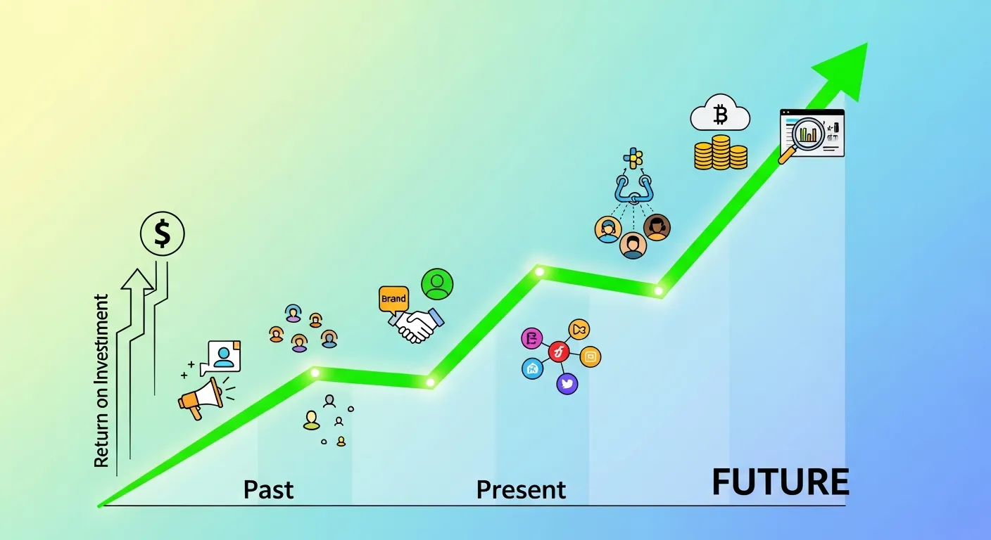 Illustration of soft ROI metrics, including brand trust, social proof, and audience growth.