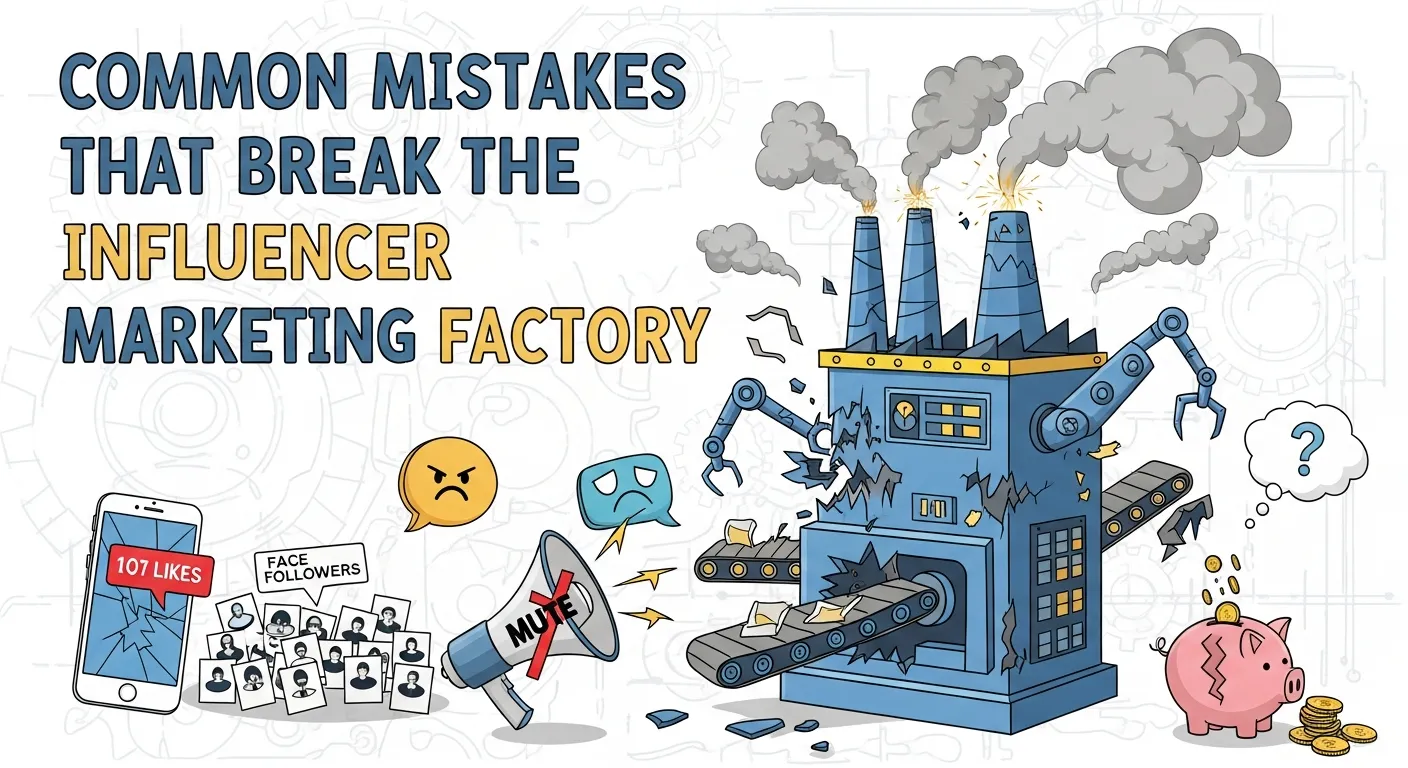 Common Mistakes That Break the Influencer Marketing Factory