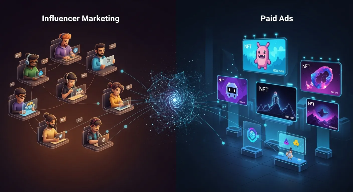 NFT Marketing Influencer Marketing vs Paid Ads in Web3