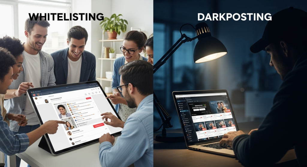 Whitelisting vs. Darkposting The Ultimate Guide for Influencer Marketing
