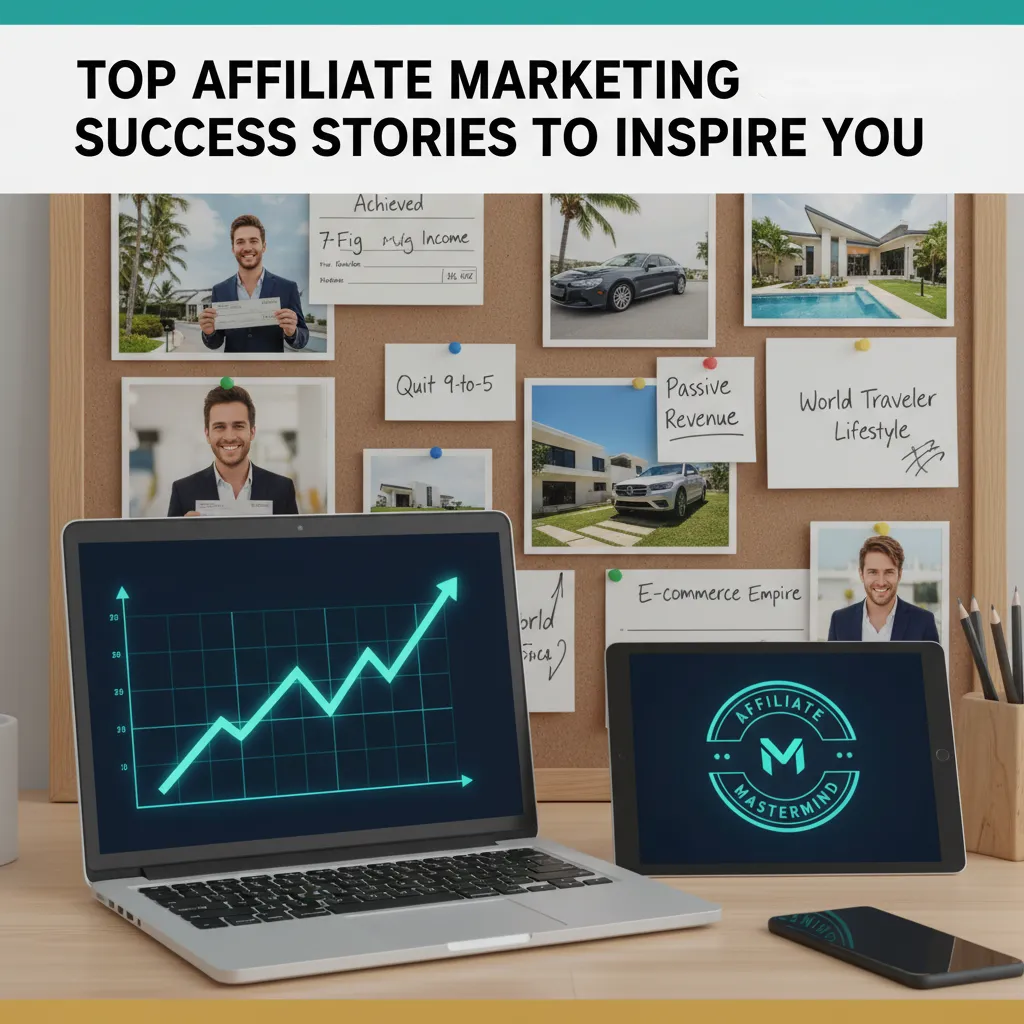 Affiliate success story concept illustration
