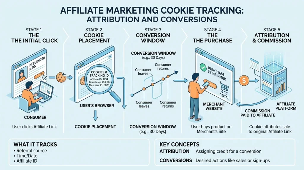 Affiliate Marketing Cookie Tracking Attribution and Conversions