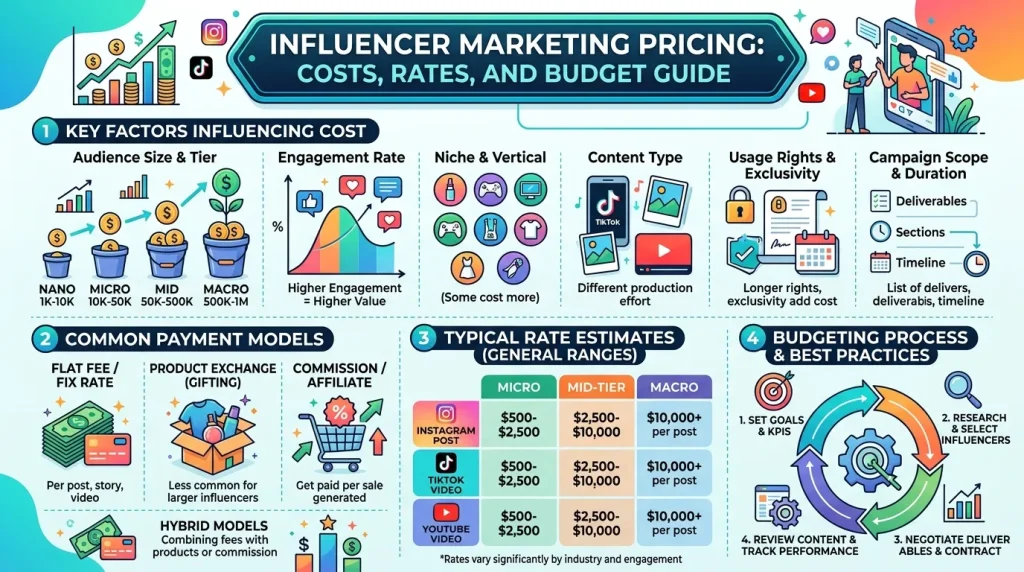 Influencer Marketing Pricing: Costs, Rates, and Budget Guide