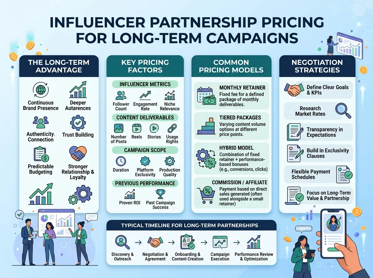 Influencer Partnership Pricing for Long-Term Campaigns