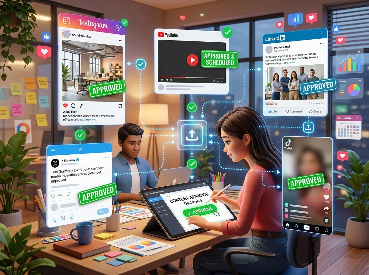Social Media Content Approval Across Different Platforms