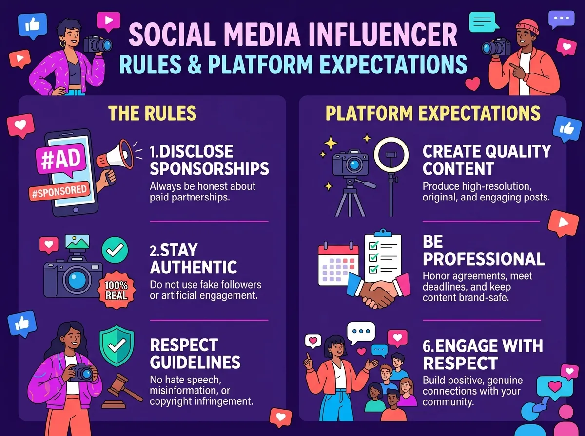 Social Media Influencer Rules and Platform Expectations